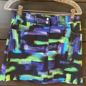 Beautiful Slazenger multi-colored golf skort size 0 in polyester and spandex
